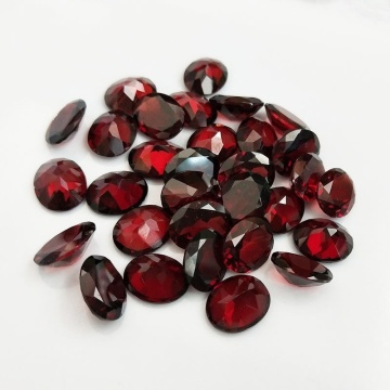 Natural Garnet Egg Shaped Faceted Cut Mozambique Garnet