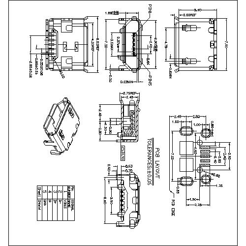 MUFM11 11-MICRO USB 5P BF SMT(WITH 4 DIP SHELL) ?