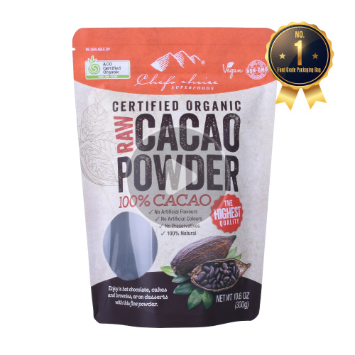 Aluminum Chocolate Cacao Powder Standing Packaging Foil Bag