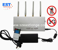 3g / Gsm Desktop Remote Control Cellphone Jammer / Blocker Est-505a