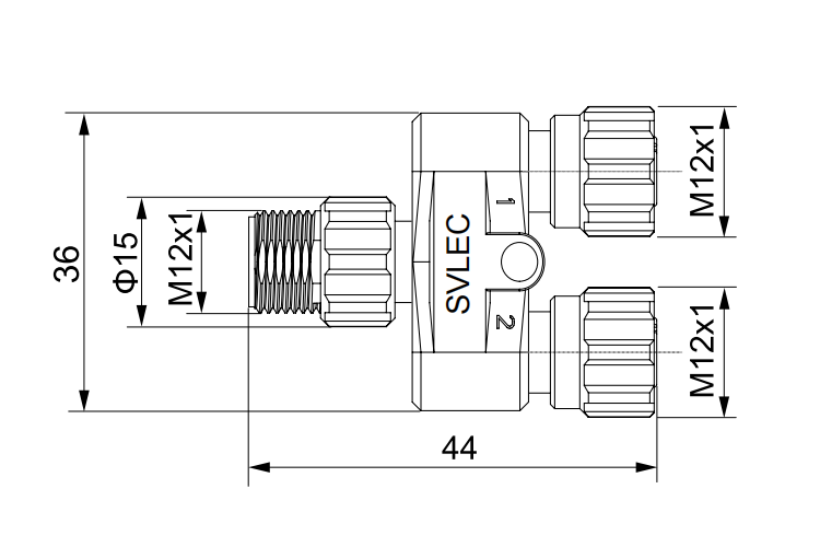 M12 Y Connector 