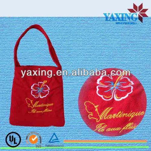 Miceofiber beach towel bag with embroidery