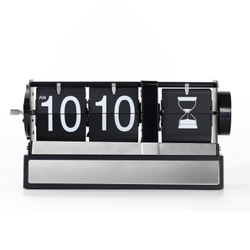 Auto Flip Clock with Hourglass Decoration