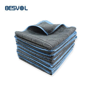 New Design Vacuum Packed Square Lattice Car Cleaning Cloth Towel