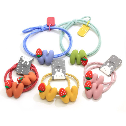 Cinghie per capelli per ragazze sveglie dei cartoni animati Cravatte elastiche per coda di cavallo Corde Cartoni animati in gomma multicolor Cinturini per bambini Anello per capelli per bambini