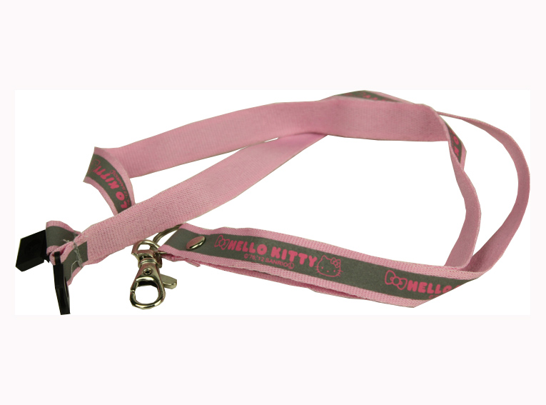 pink polyester lanyard