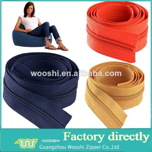 3# 4# 5# 7# 8# 10#long chain nylon zip roll Twisted (coil) zipper for home textiles