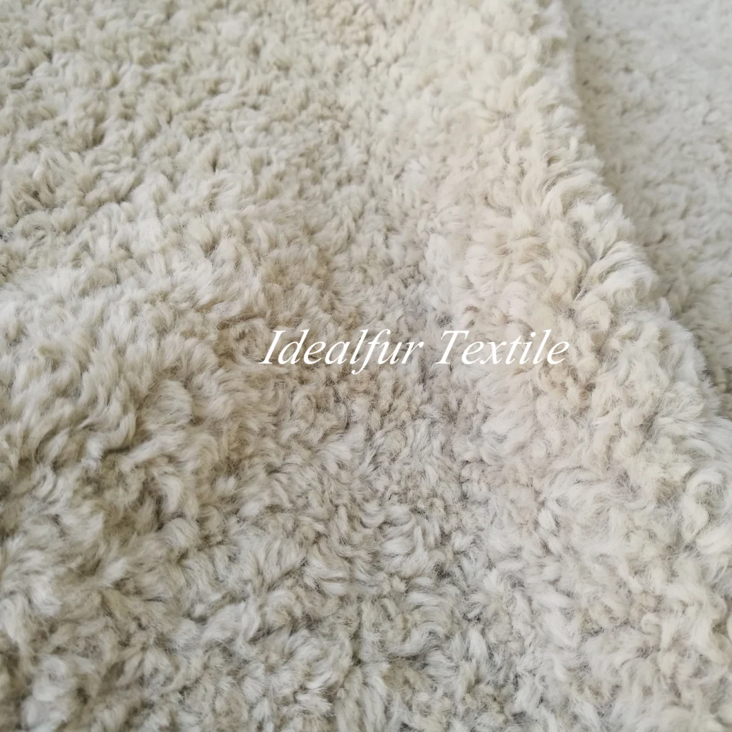Cream-Colored Imitation Wool Fleece Fake Fur