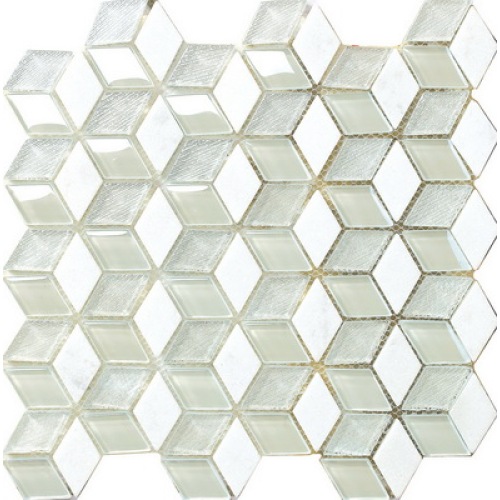 Mosaïque de joint fendu de style hexagonal