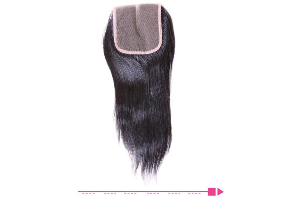 Closure 4X4 Brazilian Straight Closure Hair Raw Unprocessed Virgin Brazilian Hair