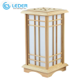 Lampadaires LEDER en bois marron