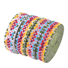 Custom Printed Poly Cotton Braided Jacquard Webbing Ribbon