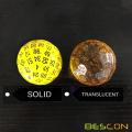 Bescon Translucent Polyhedral Dice 100 Sides Dice, Transparent D100 die, 100 Sided Cube, D100 Game Dice,100-Sided Cube of Amber