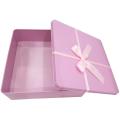 Pink Square Chocolate Metal Tin Box