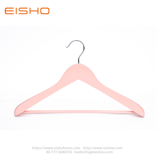 EISHO Large Pink Wood Suit Coat Hanger
