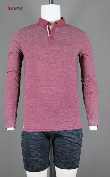 Men's long sleeve polo t-shirt