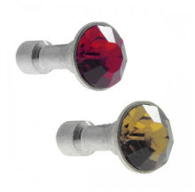 3.5mm Diamond Headphone Jack Dust Cover For Iphone / Coolpad