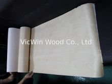 Sliced Natural American Maple Wood Veneer Rolls With Fleece Backed