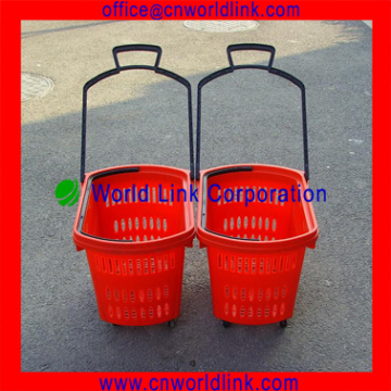 45L Shopping Plastic Trolley Baskets