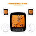 big LCD Digital Thermo-Hygrometer with outdoor sensor and clock