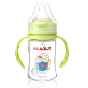 6oz Botol Makan Susu Kaca Bayi