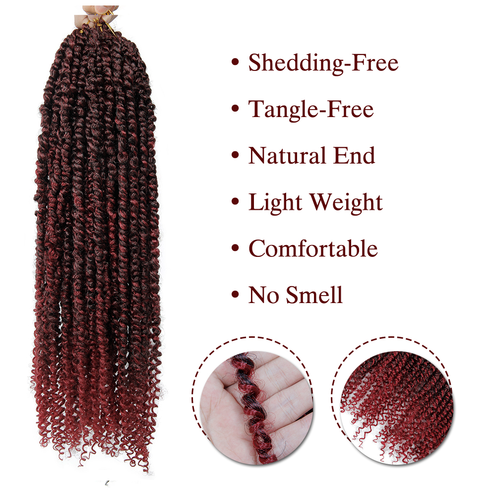 Synthetic Hair Extension Pre Twisted Passion Twist Crochet Braid Hair Pre-looped Fluffy Synthetic Braiding Hair