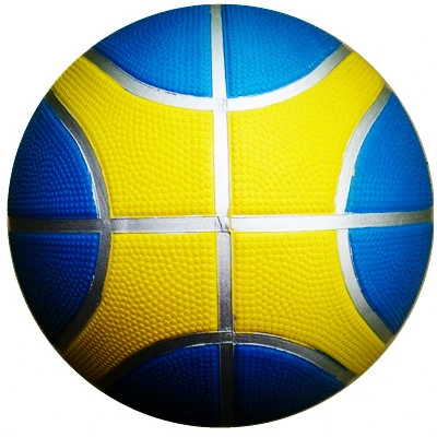 12 Panels Colorful High Quality Rubber Basketball