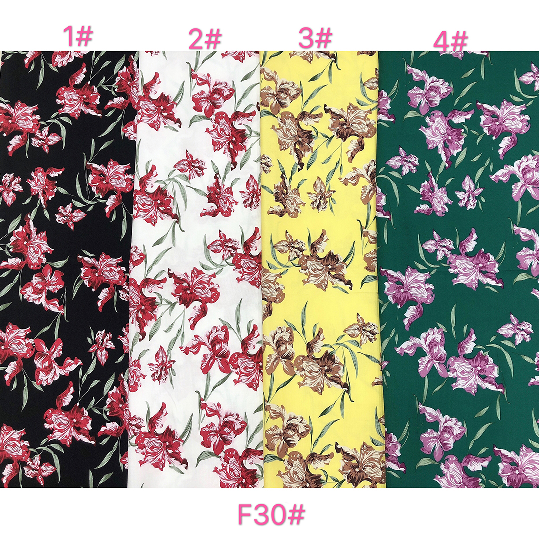 Professional Custom Twill Printed Floral Fabric 100% RAYON