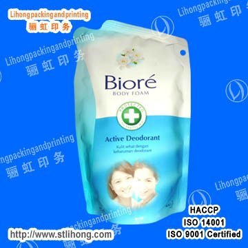 Special Shape Pouch For Shower Gel Packaging