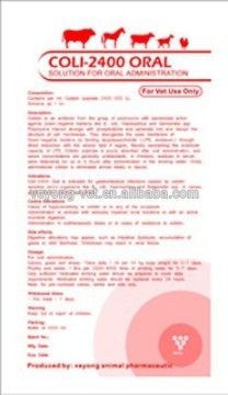 colistin sulfate oral solution for animal use only