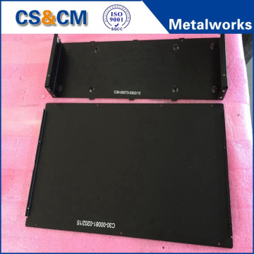 Black powder coating electric power supply enclosure