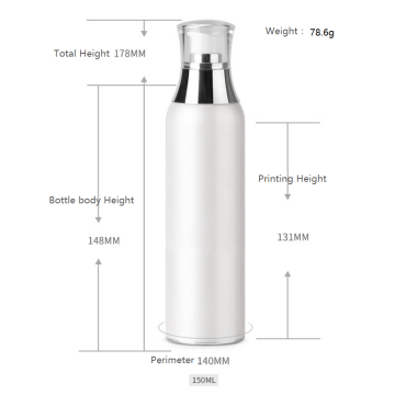 Weiße Acrylvakuumflaschen-Pumpflasche