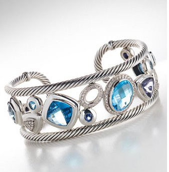 David Yurman Jewelry Dark Oval Mosaic Cuff Bracelet