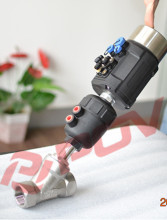 Adjust steam cf8m pneumatic angle control valve