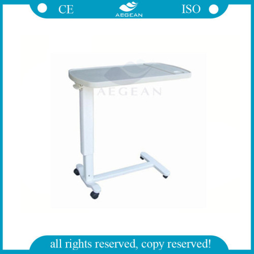 AG-OBT002 OEM service Movable Hospital over bed table with wheels