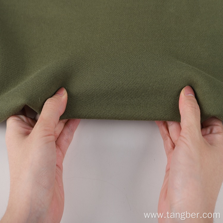 100% cotton brushed three thread terry fleece fabric