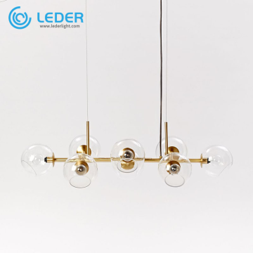 LEDER Glass Flush Mlima Chandelier