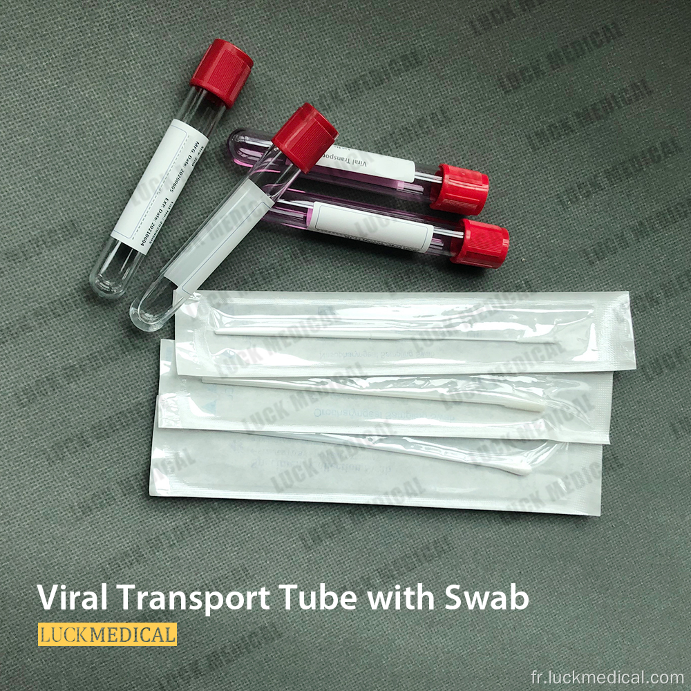 Tube du système de test de virus avec tampon VTM