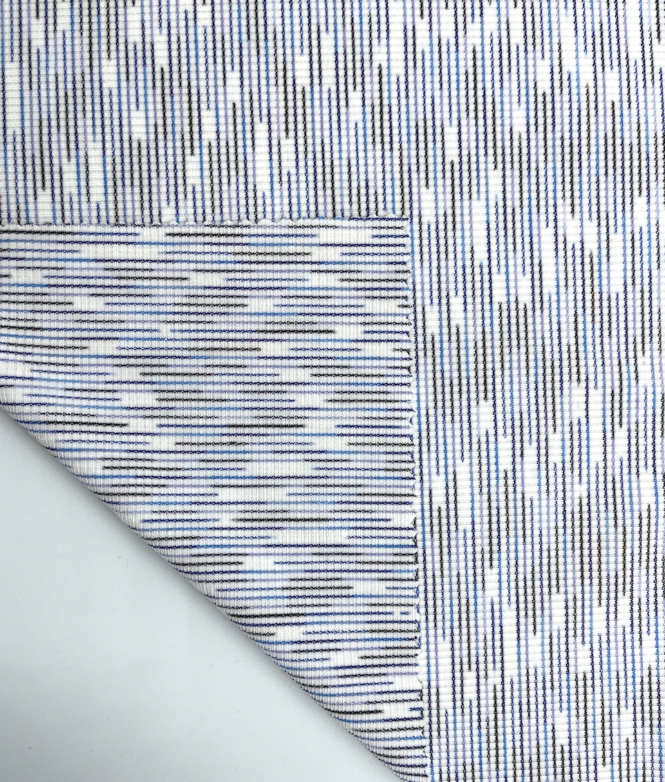 59% Polyester 36% Rayon 5% Spandex Rib Fabric