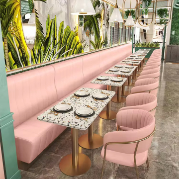 Coffee Shop Furniture: Pink Dining Booths and Banquettes