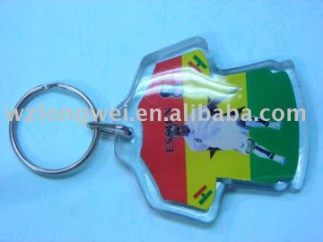 Plush Acrylic Keychain/acrylic liquid keychain/T-shirt crystal keychain