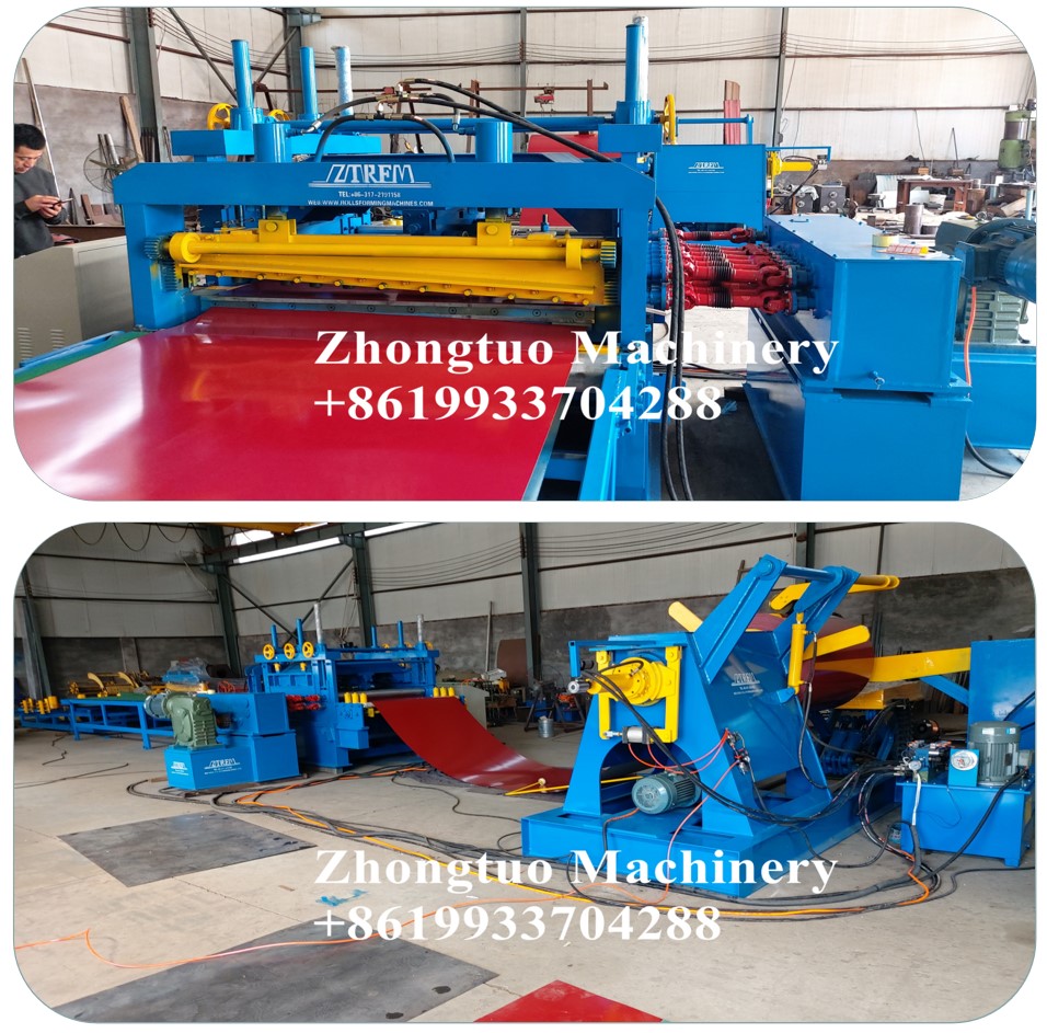 Automatic steel sheet coil cut to length machine line