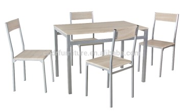 E2 MDF modern white solid dining table set