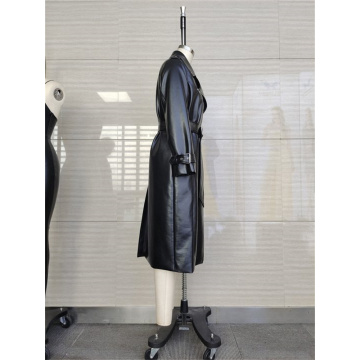 Signore 100% PU Smooth Black Waternep Coat