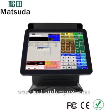J1900 CPU 15 inch touch screen pos system machine with pos software