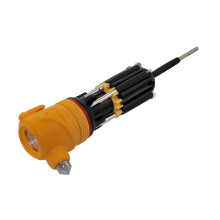 Multi-Screwdriver Torch with LED Powerful Flashlight and Yellow Head