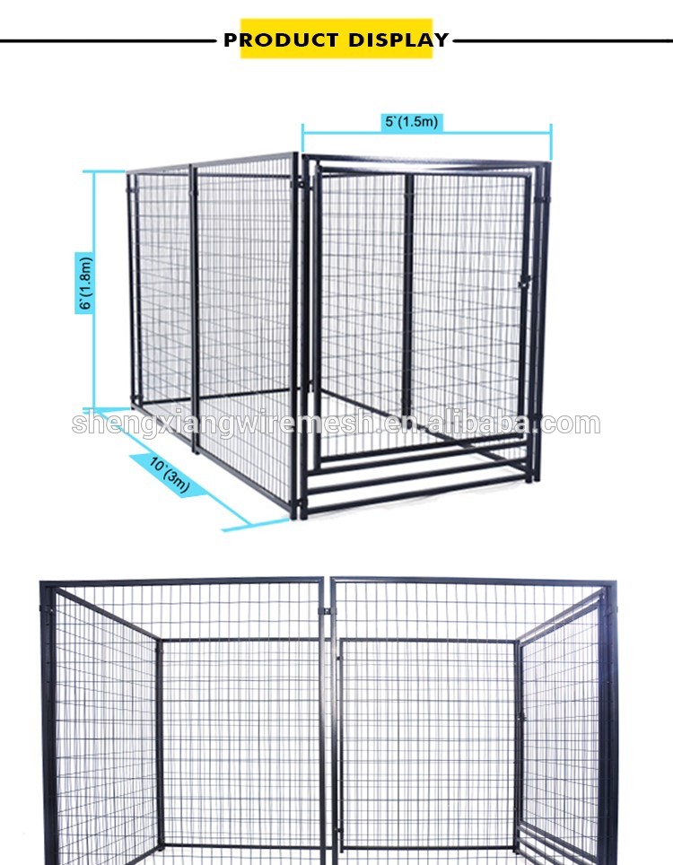 Animal cage for hot dipped galvanized welded mesh dog cage