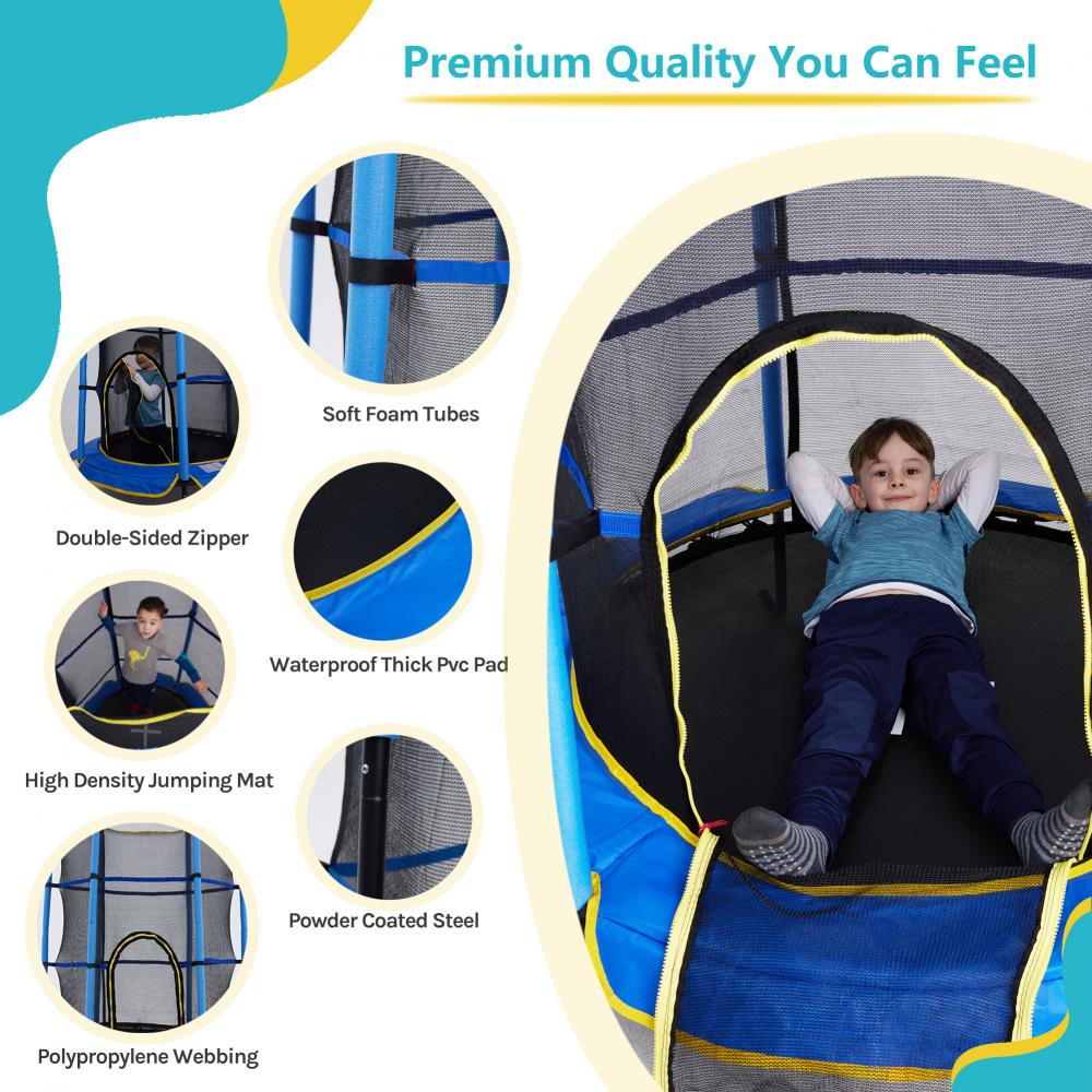 Spring Free Trampoline Blue