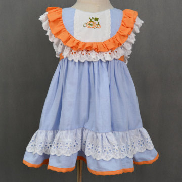 2019 boutique clothing girl Halloween pumpkin dress