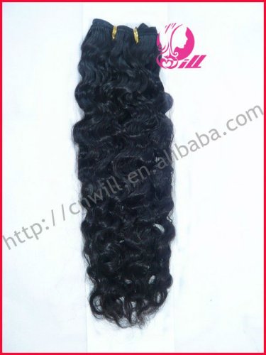 20 Inch Virgin Indian Human Hair Curly Virgin Indian Hair Wefts Machine Made